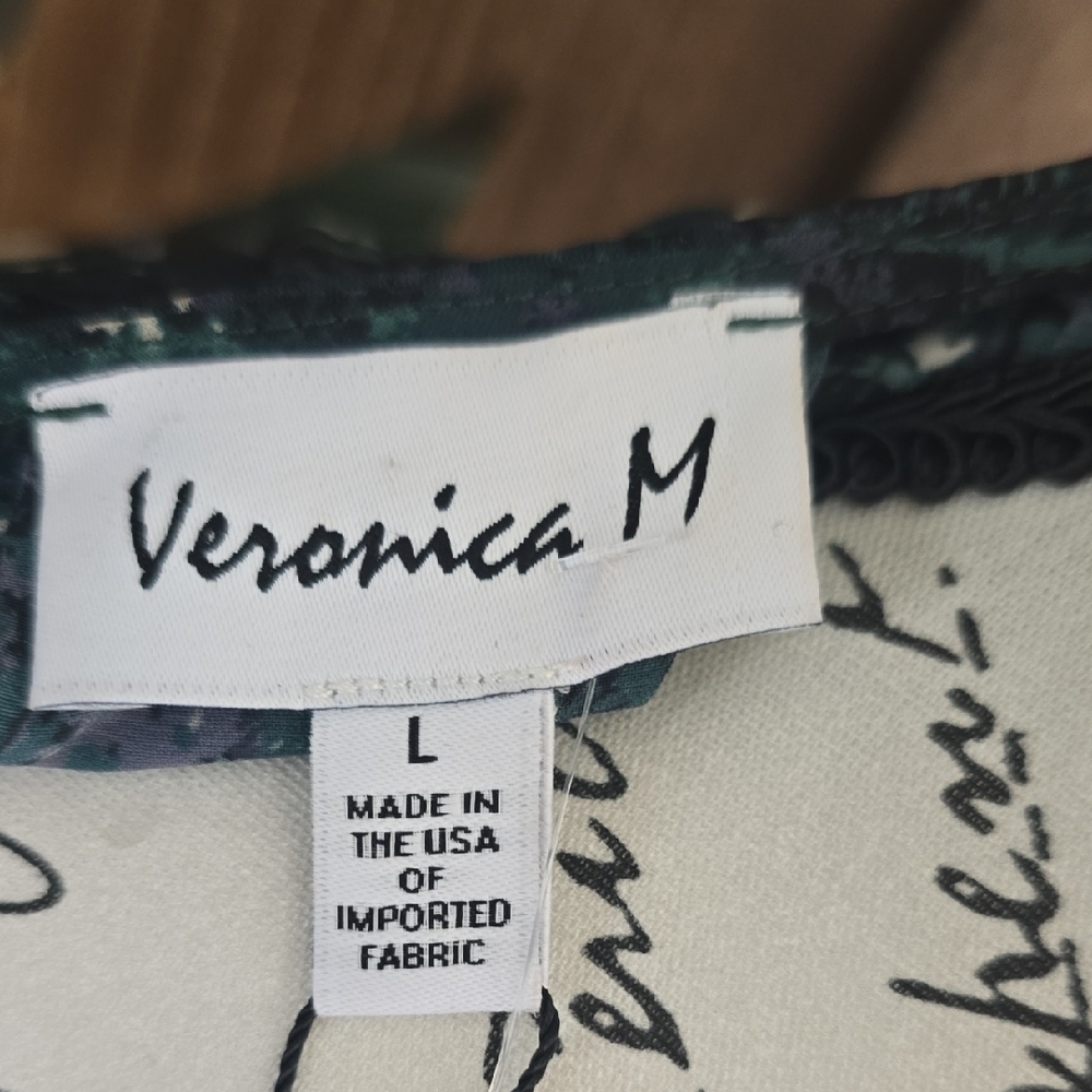 Veronica M Women's Wrap Blouse - Blue and Green - Picture 2 of 6